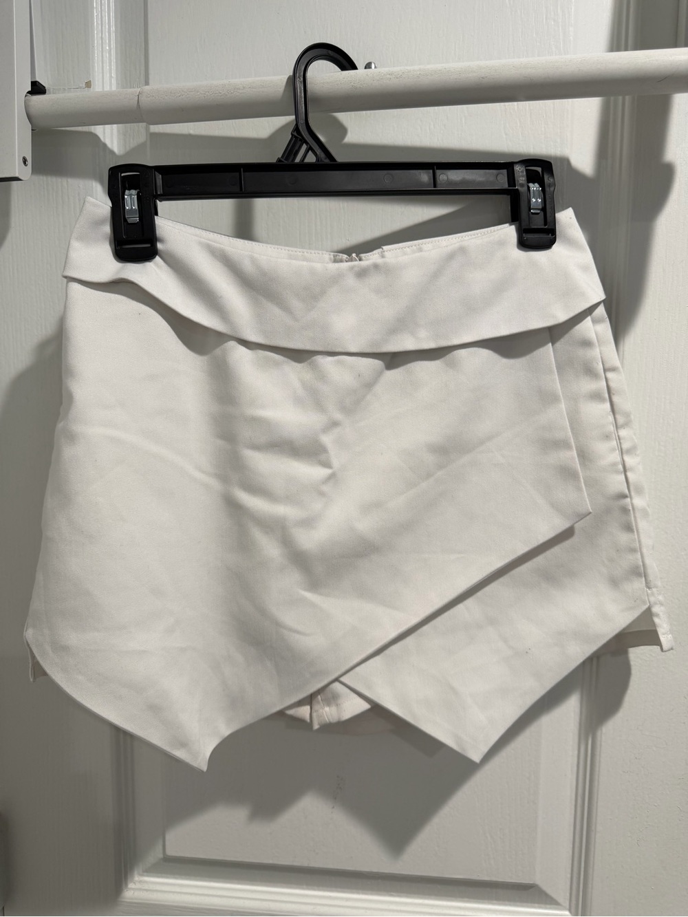 Asymmetrical White Layered Skort